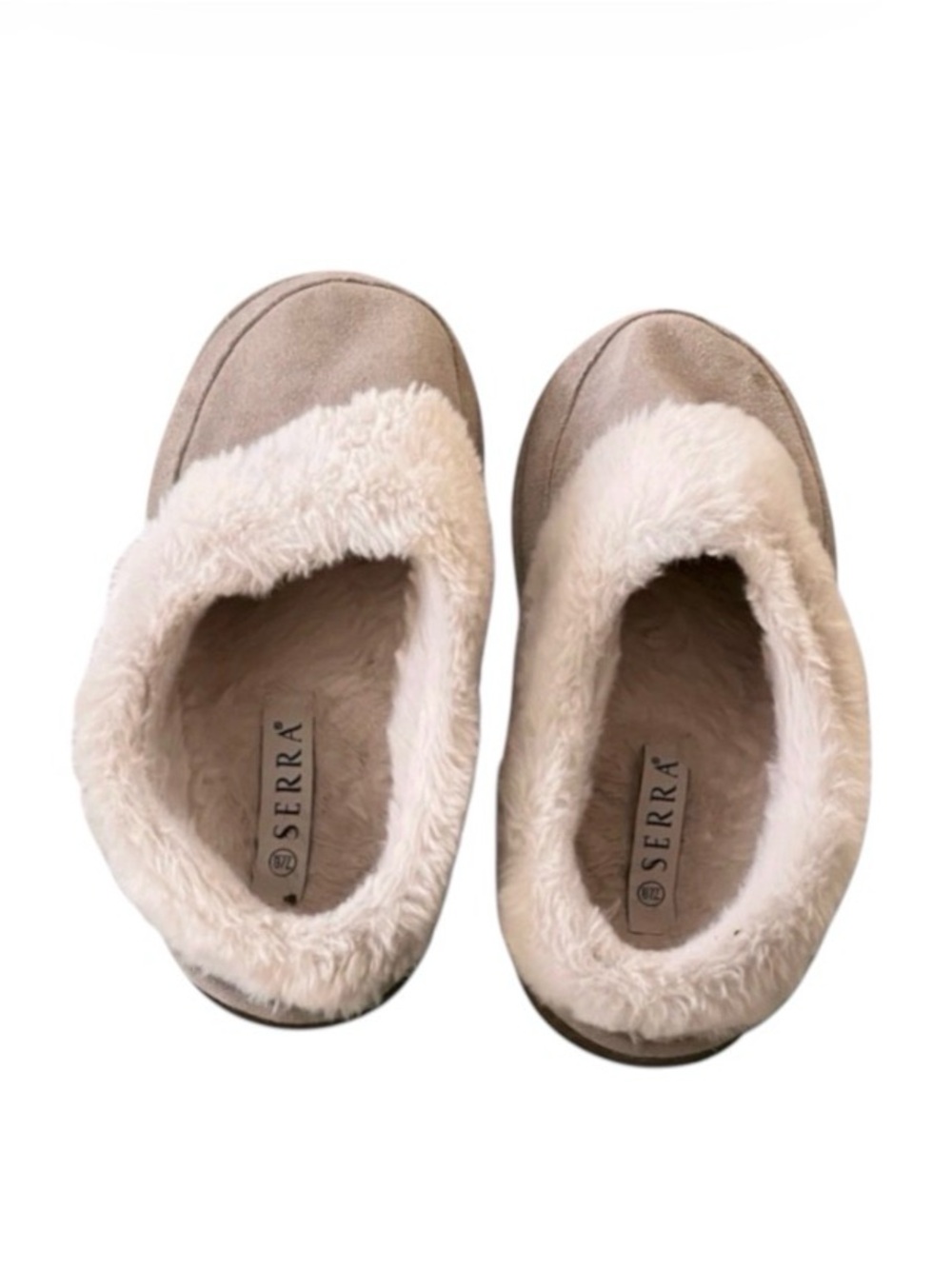 Serra Slip-On Faux Fur Suede House Slippers Size 7/8
